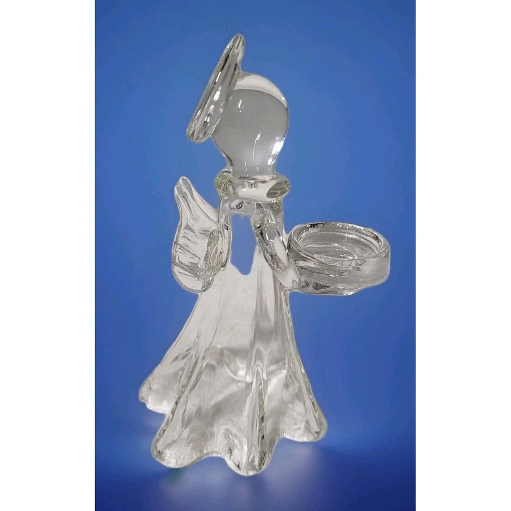 Glass Angle Tea Light Votive Candle Holder Christmas